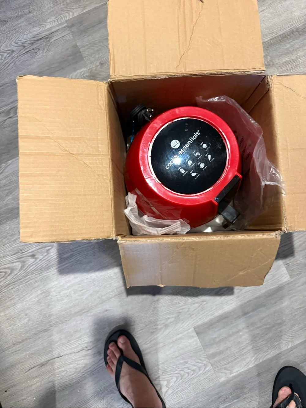 Red Digital Air Fryer with Touch Controls